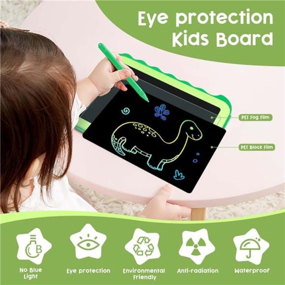 LCD Writing Tablet for Kids, Colorful Drawing Board, Doodle Pad, 8.5inch - Picture 3 of 6